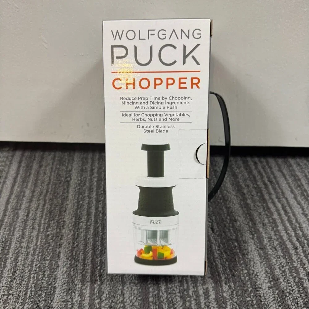 New Wolfgang Puck Chopper Stainless Steel Food Chopping Meal Prepping Made Easy